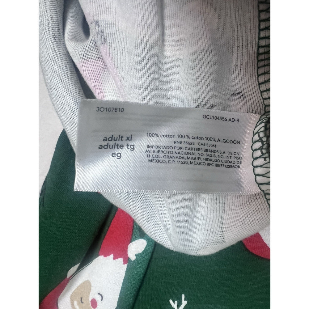 Carter's Adult XL Christmas Pajama Set Long Sleeve Long Pants Sleepwear Santa - Picture 5 of 15